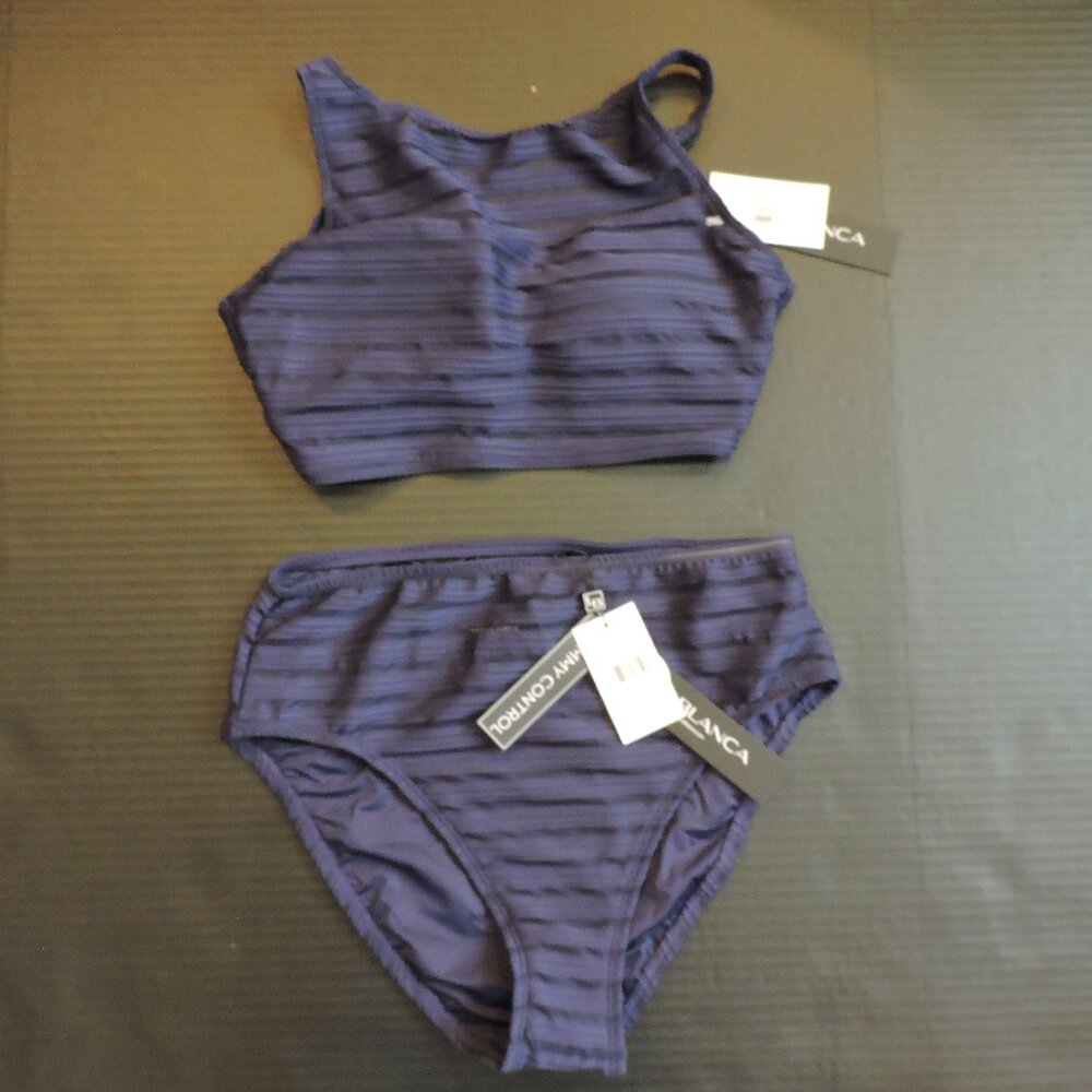 La Blanca Six 6 Tankini and high waist set - Navy blue